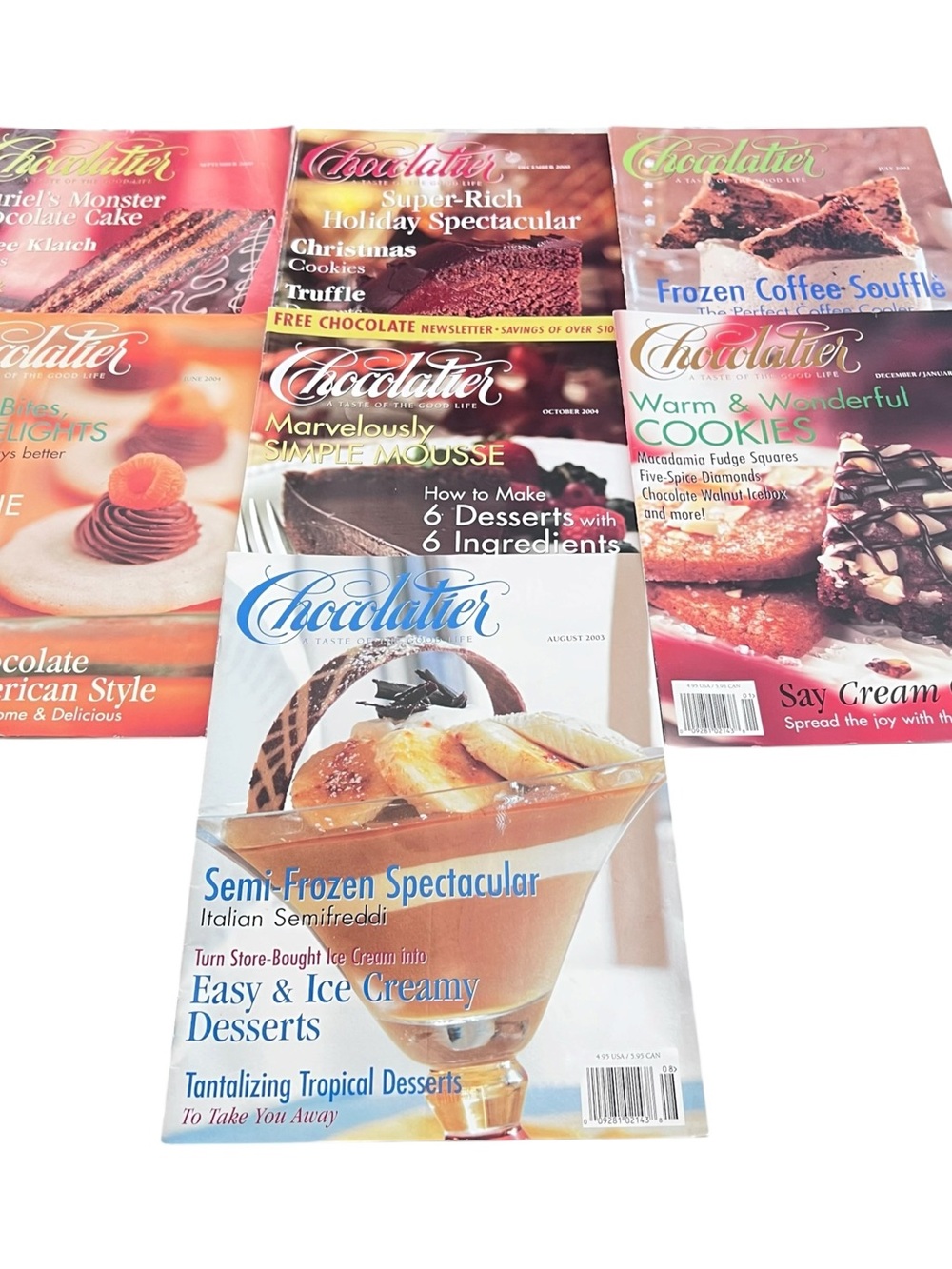 Chocolatier A Taste Of The Good Life Magazine Lot of 7 2000-2004